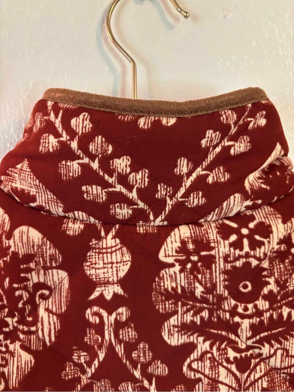 BeBop Quilted Red Patterned Vest - Picture 9 of 10